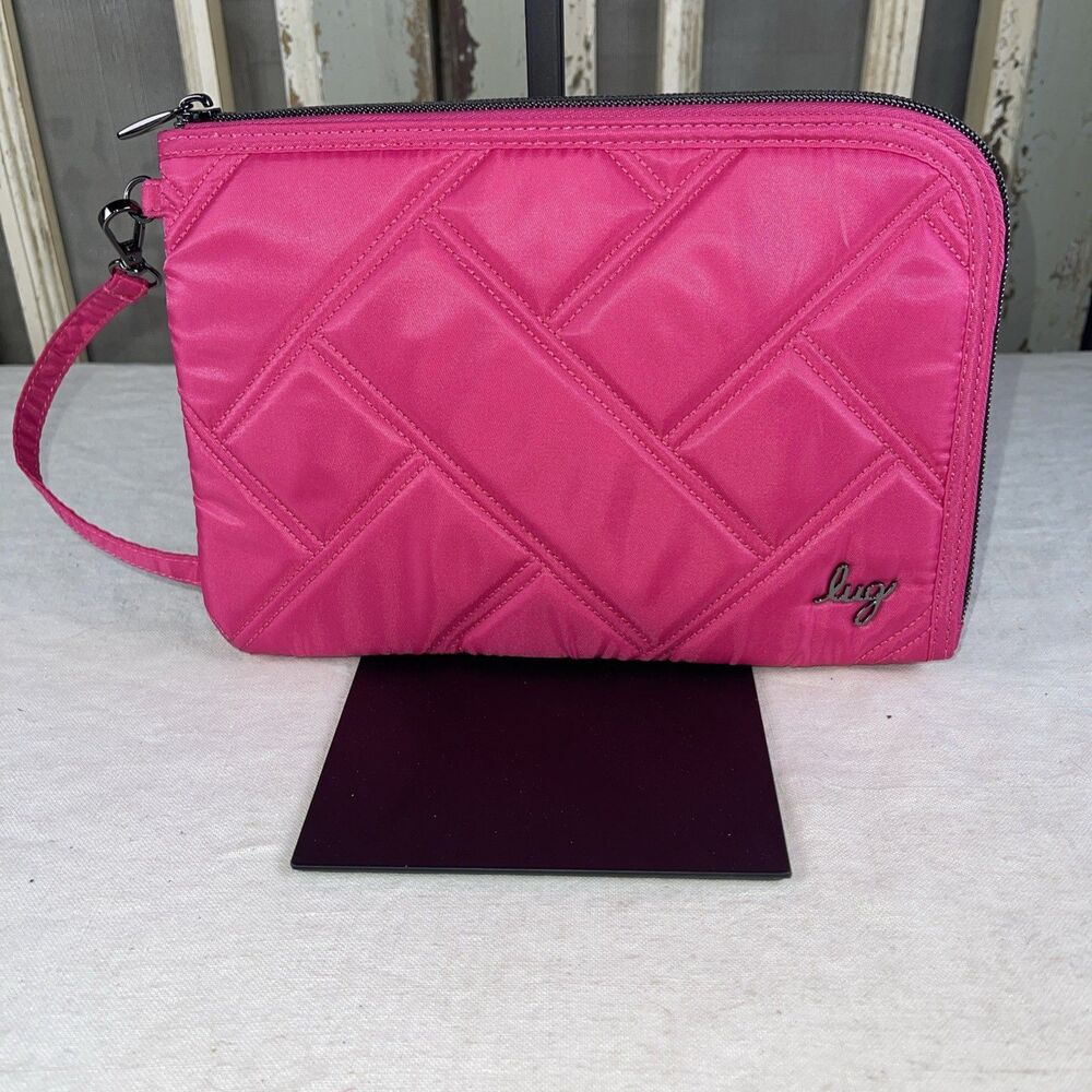 Lug Halfpipe Zip Wristlet Wallet Pink